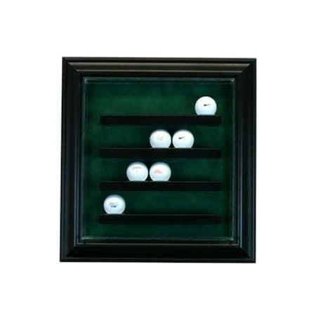 Perfect Cases Perfect Cases PC-20GLFCB-B 20 Golf Ball Cabinet Style Display Case; Black PC-20GLFCB-B
